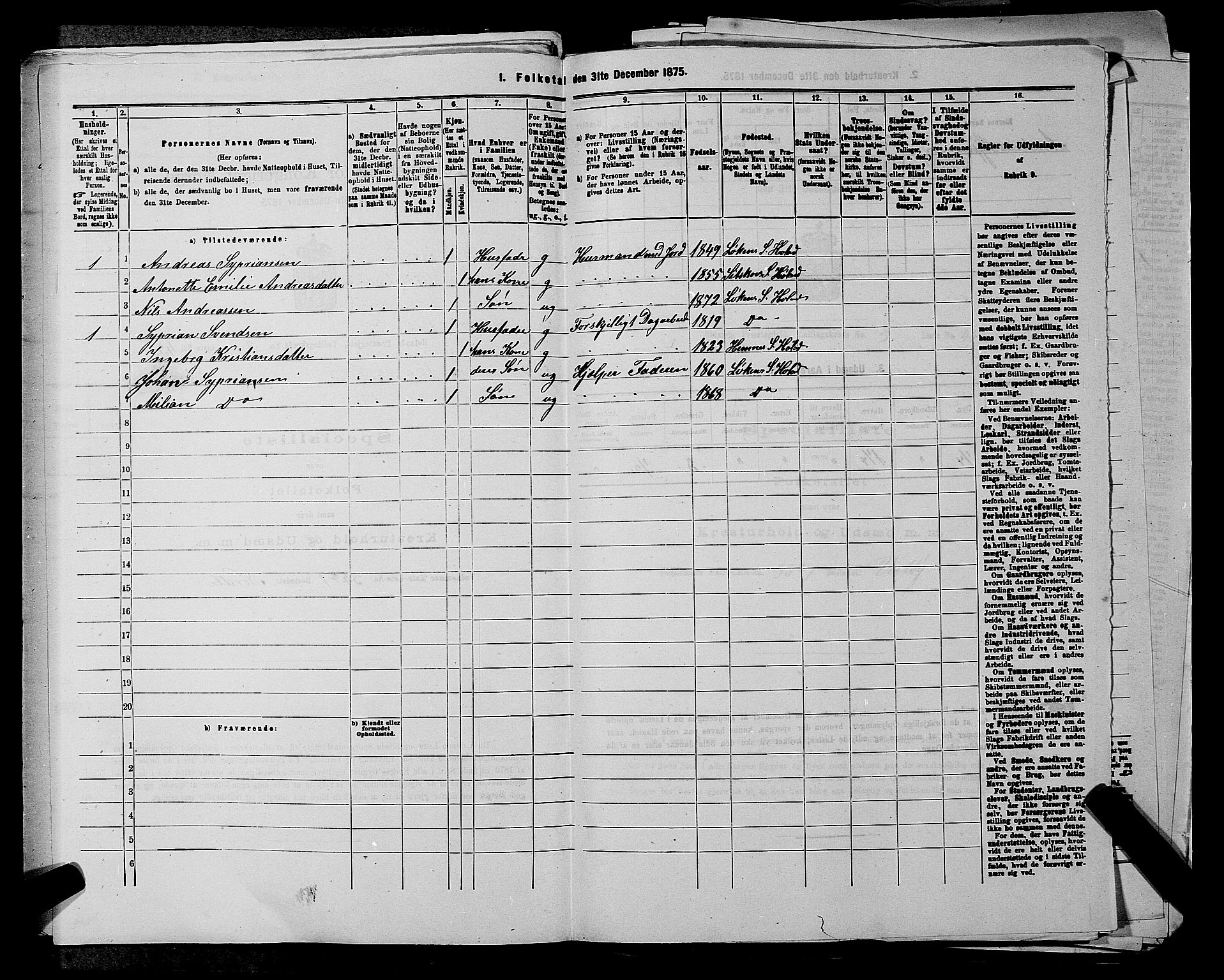 RA, 1875 census for 0221P Høland, 1875, p. 531