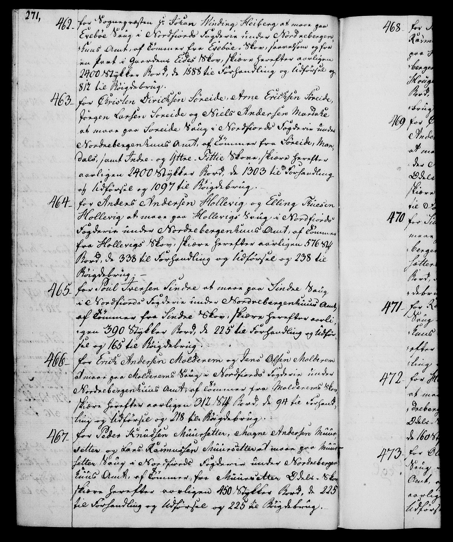 Rentekammeret, Kammerkanselliet, AV/RA-EA-3111/G/Gg/Gga/L0015: Norsk ekspedisjonsprotokoll med register (merket RK 53.15), 1790-1791, p. 271