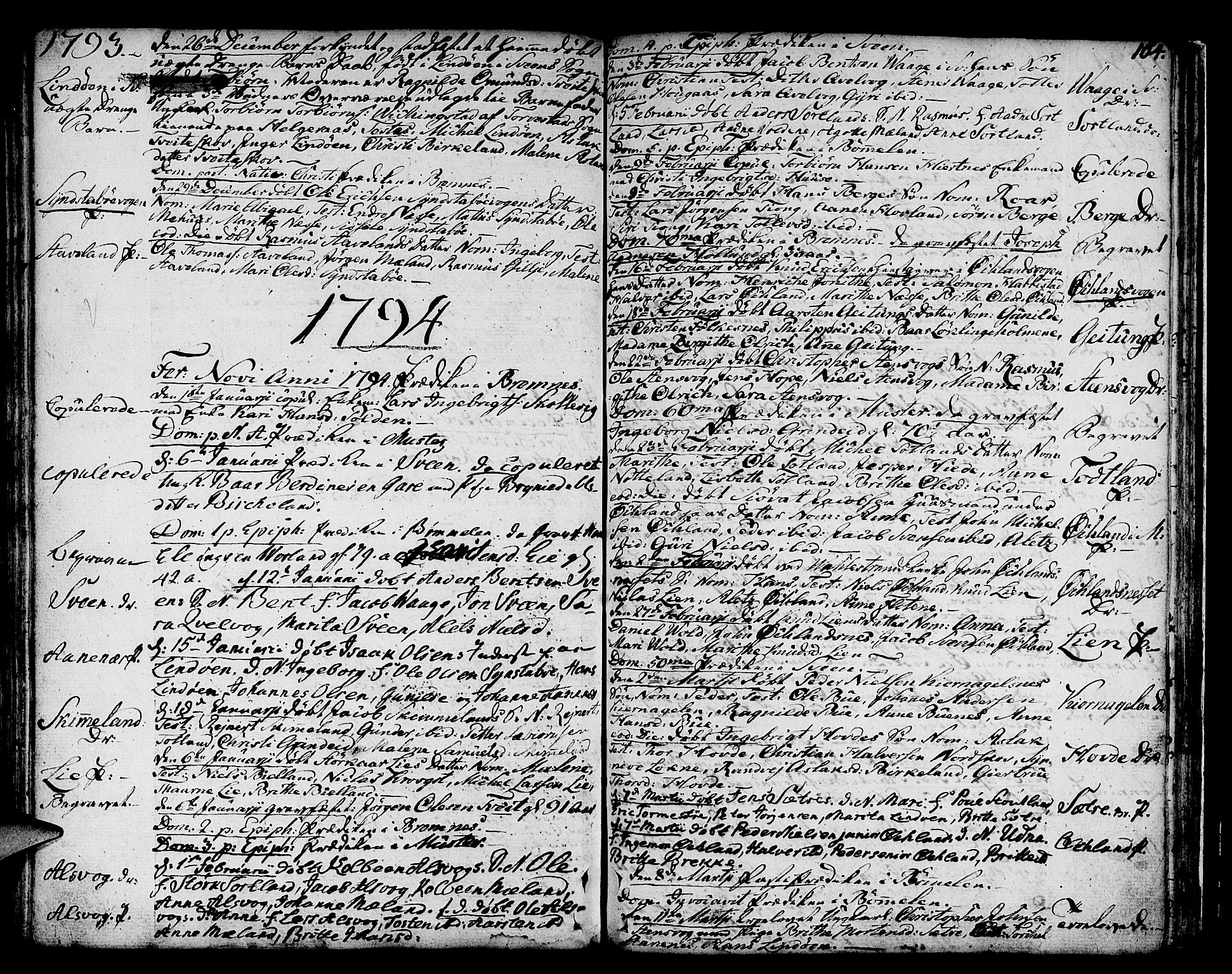 Finnås sokneprestembete, SAB/A-99925/H/Ha/Haa/Haaa/L0003: Parish register (official) no. A 3, 1765-1803, p. 104