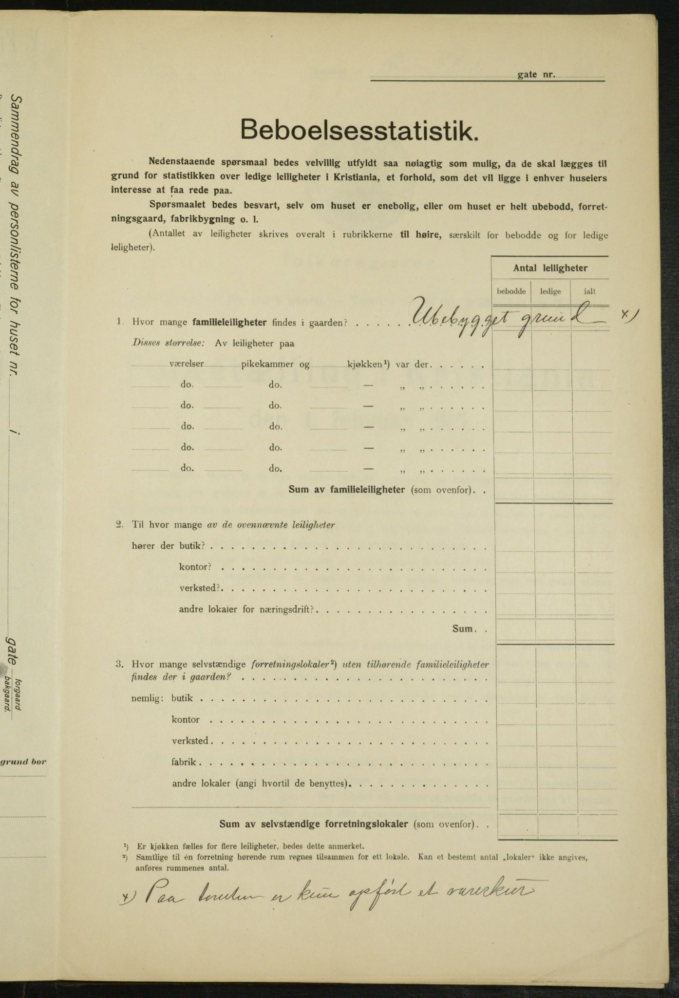 OBA, Municipal Census 1915 for Kristiania, 1915, p. 130598