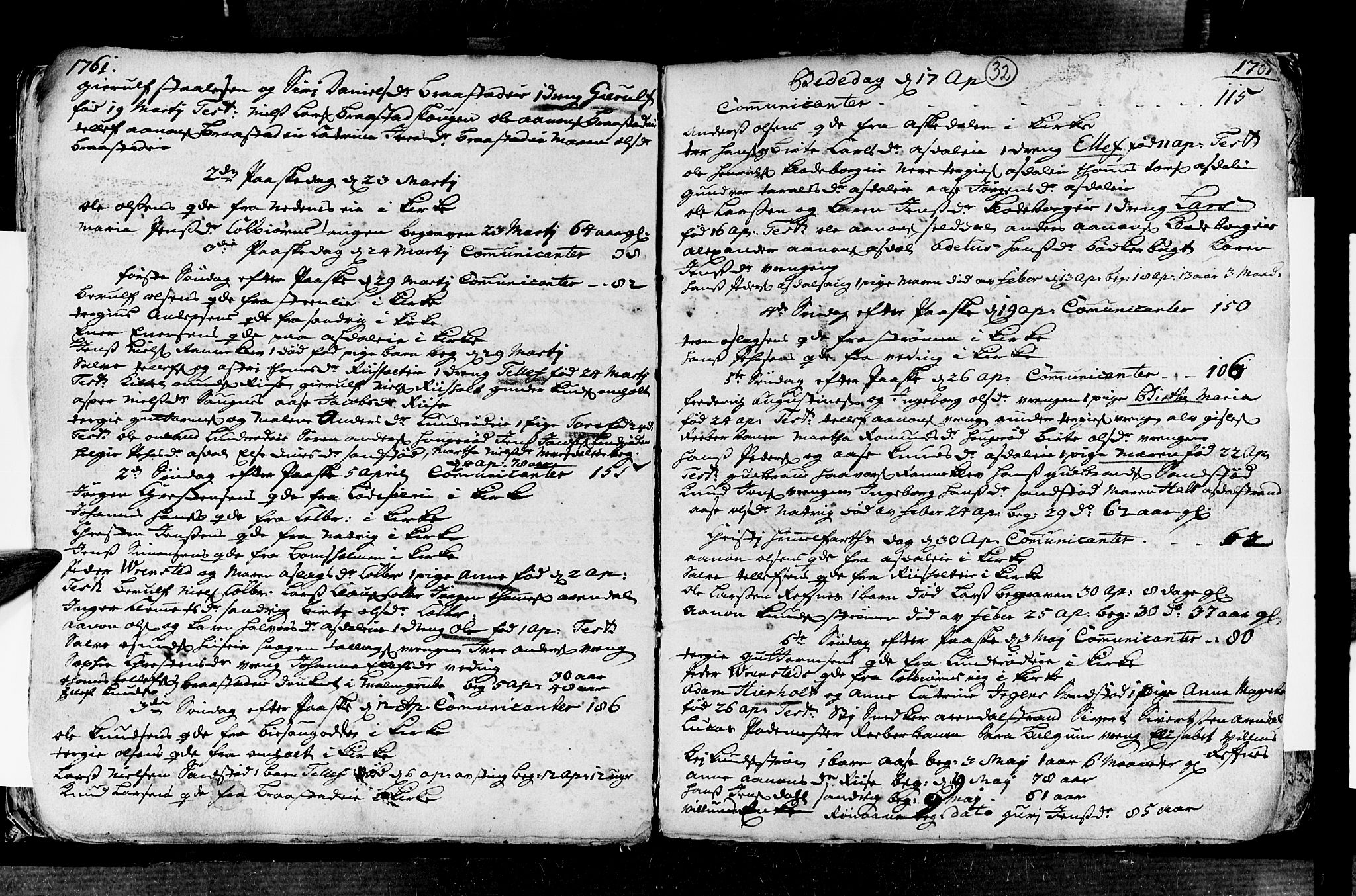 Øyestad sokneprestkontor, AV/SAK-1111-0049/F/Fa/L0006: Parish register (official) no. A 6, 1758-1776, p. 32