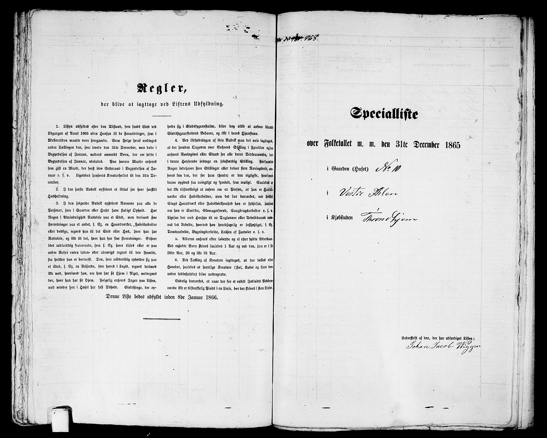 RA, 1865 census for Trondheim, 1865, p. 2015