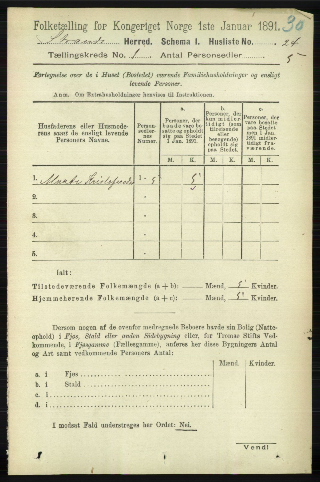 RA, 1891 census for 1130 Strand, 1891, p. 47