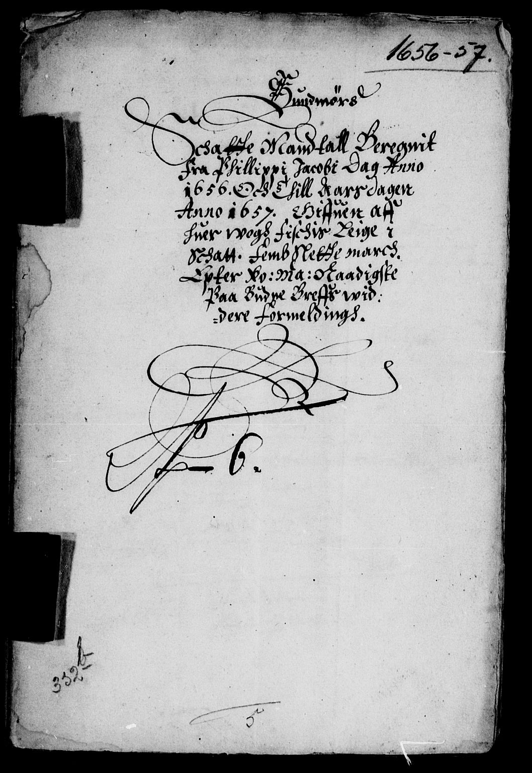 Rentekammeret inntil 1814, Reviderte regnskaper, Lensregnskaper, AV/RA-EA-5023/R/Rb/Rbt/L0135: Bergenhus len, 1656-1657