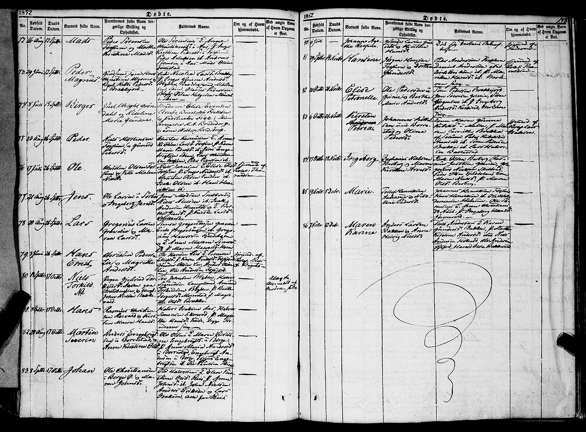 Gjerpen kirkebøker, SAKO/A-265/F/Fa/L0007a: Parish register (official) no. I 7A, 1834-1857, p. 138