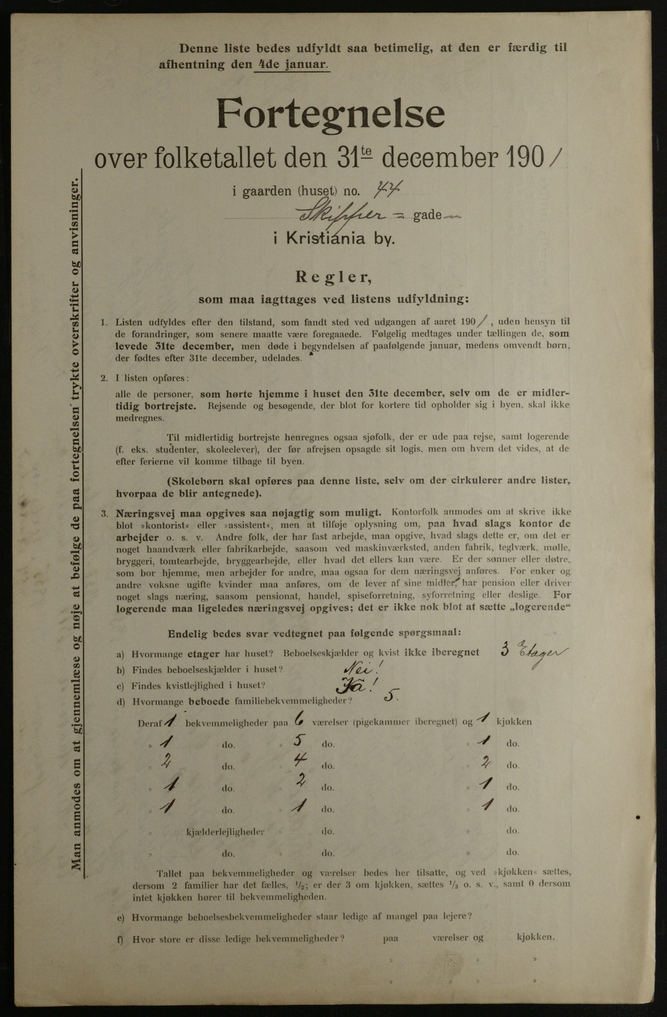 OBA, Municipal Census 1901 for Kristiania, 1901, p. 14768