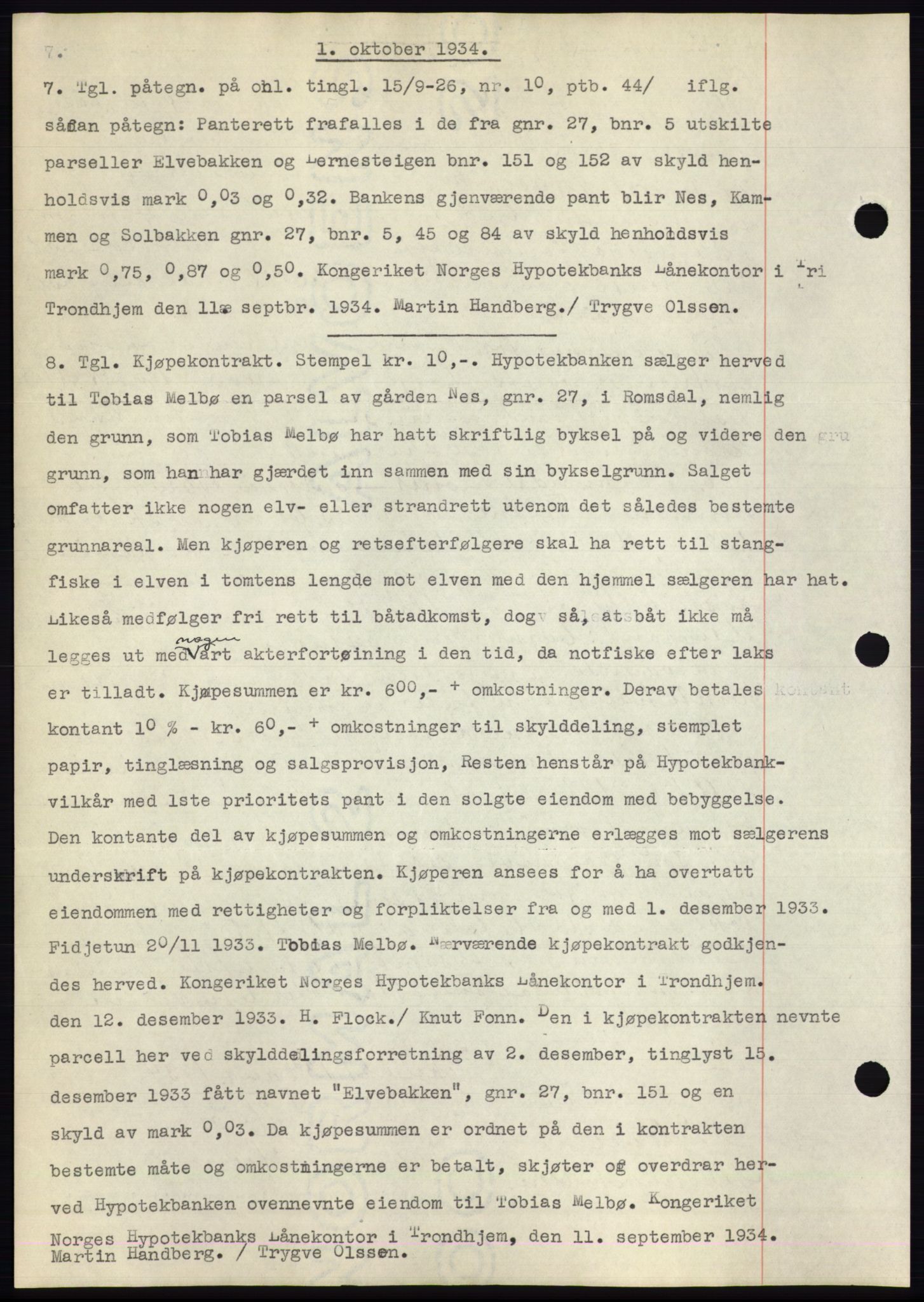 Romsdal sorenskriveri, AV/SAT-A-4149/1/2/2C/L0065: Mortgage book no. 59, 1934-1934, Deed date: 01.10.1934