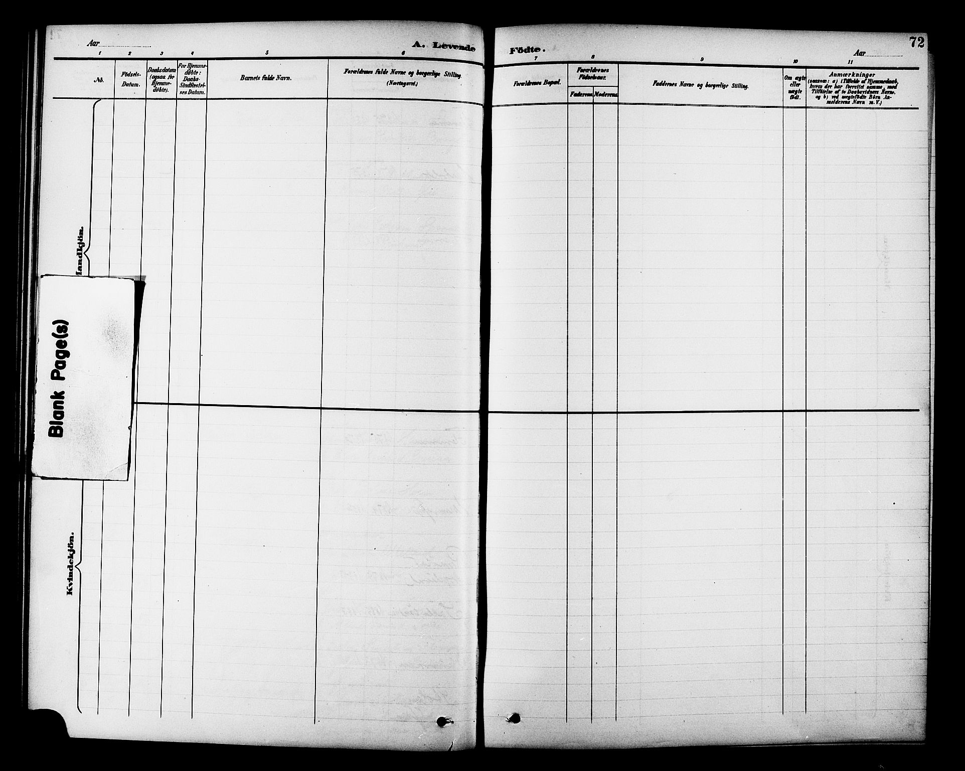 Ministerialprotokoller, klokkerbøker og fødselsregistre - Møre og Romsdal, AV/SAT-A-1454/586/L0992: Parish register (copy) no. 586C03, 1892-1909, p. 72