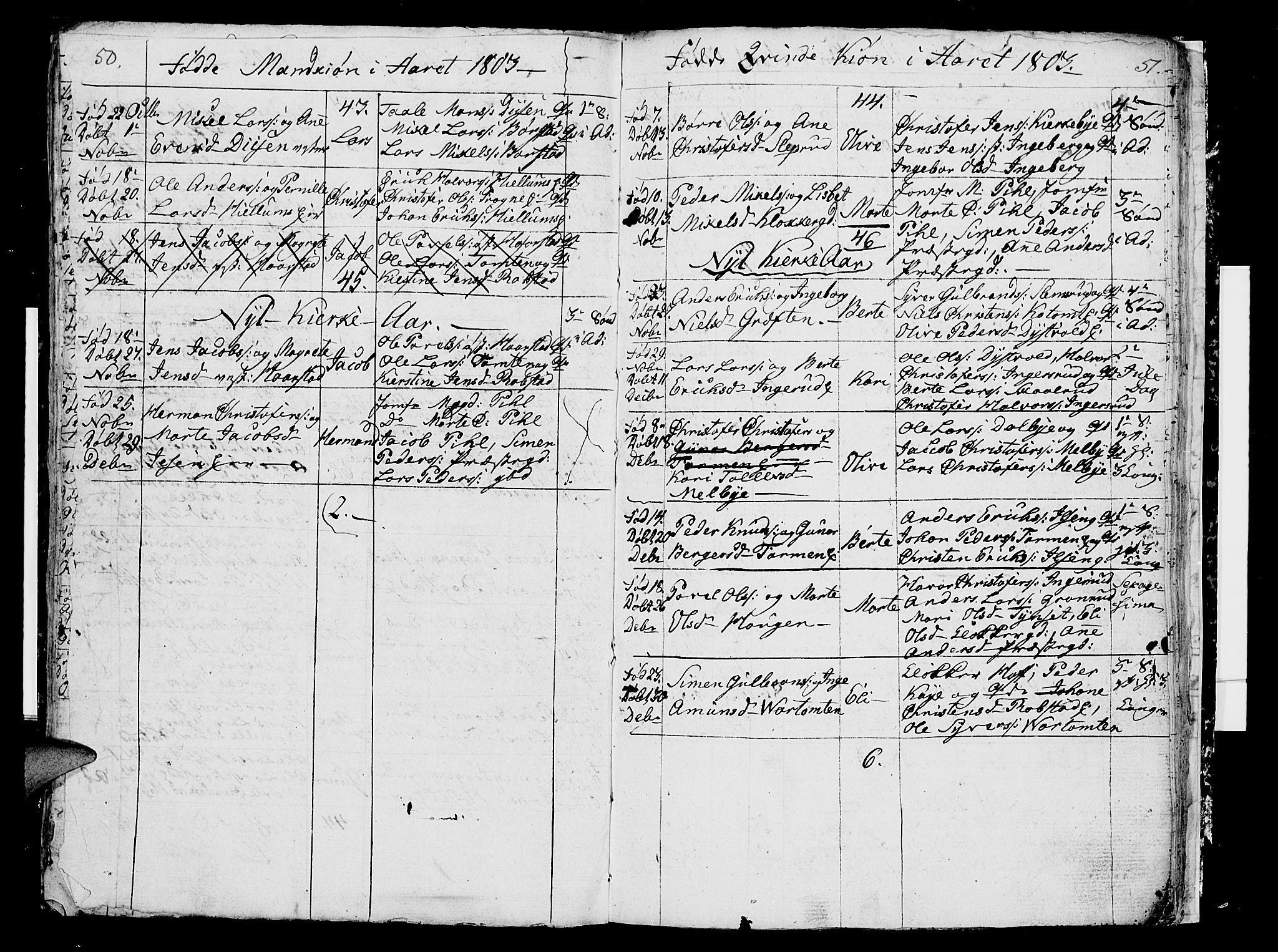 Vang prestekontor, Hedmark, AV/SAH-PREST-008/H/Ha/Hab/L0002: Parish register (copy) no. 2, 1797-1803, p. 50-51