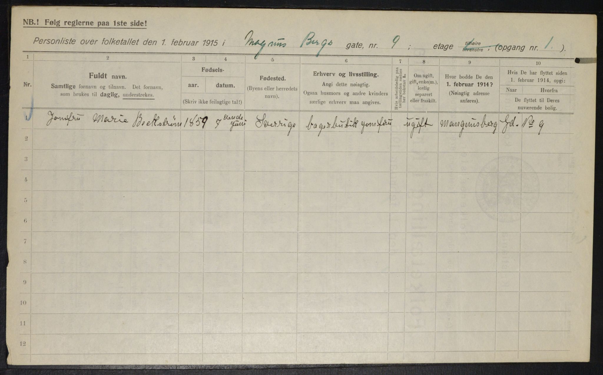 OBA, Municipal Census 1915 for Kristiania, 1915, p. 58602