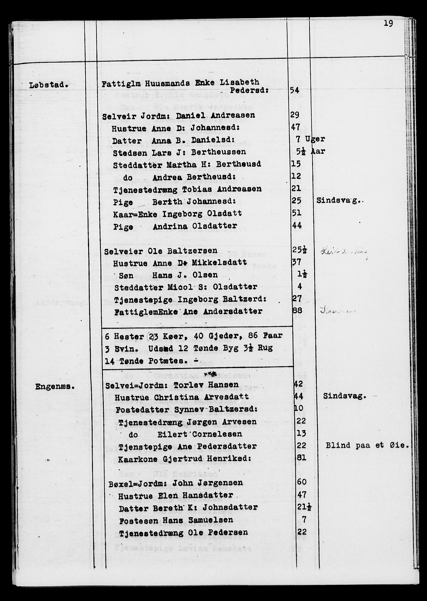 SATØ, Census 1845 for Ibestad, 1845, p. 19