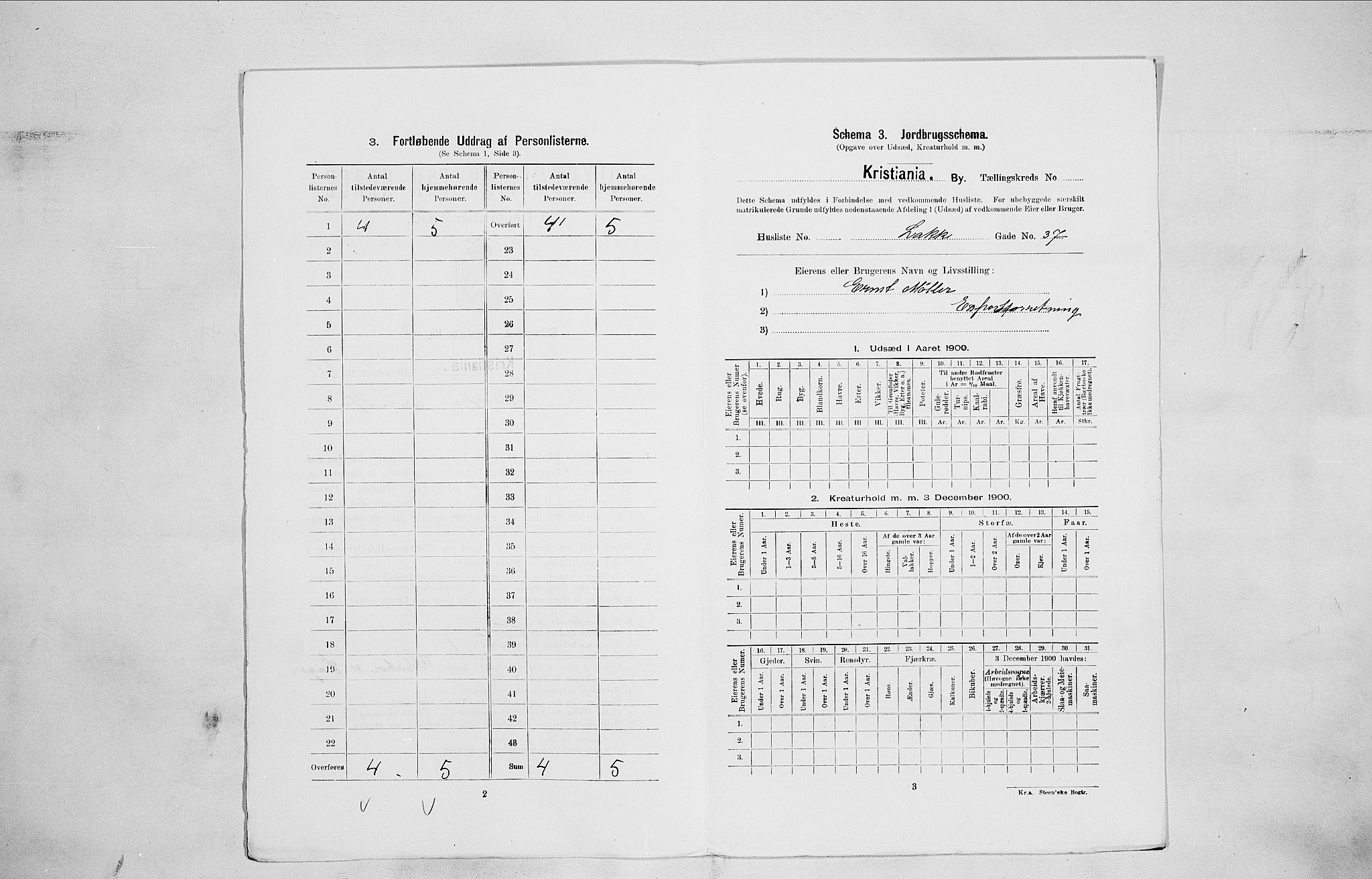 SAO, 1900 census for Kristiania, 1900, p. 50745