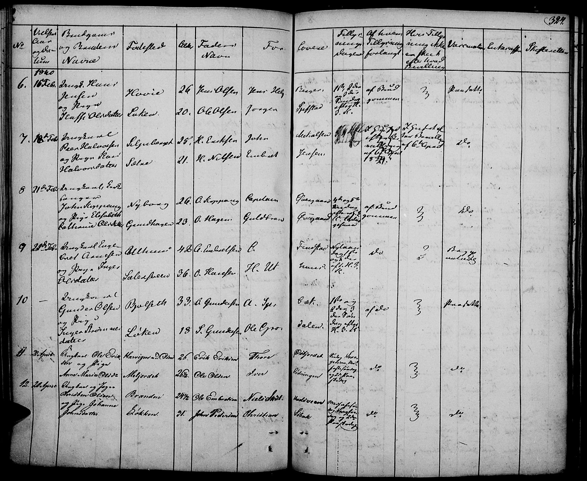 Elverum prestekontor, AV/SAH-PREST-044/H/Ha/Haa/L0008: Parish register (official) no. 8, 1830-1842, p. 324