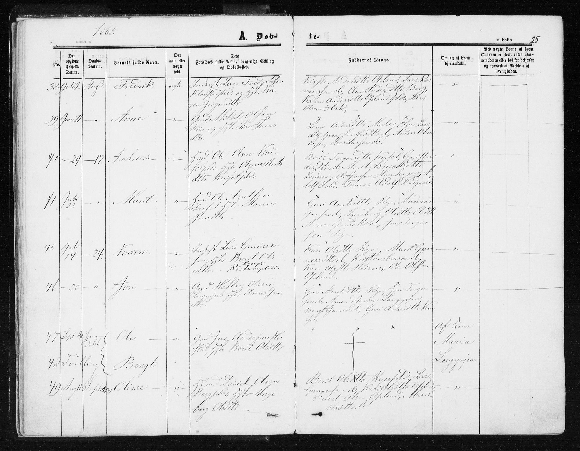 Ministerialprotokoller, klokkerbøker og fødselsregistre - Sør-Trøndelag, AV/SAT-A-1456/612/L0377: Parish register (official) no. 612A09, 1859-1877, p. 25