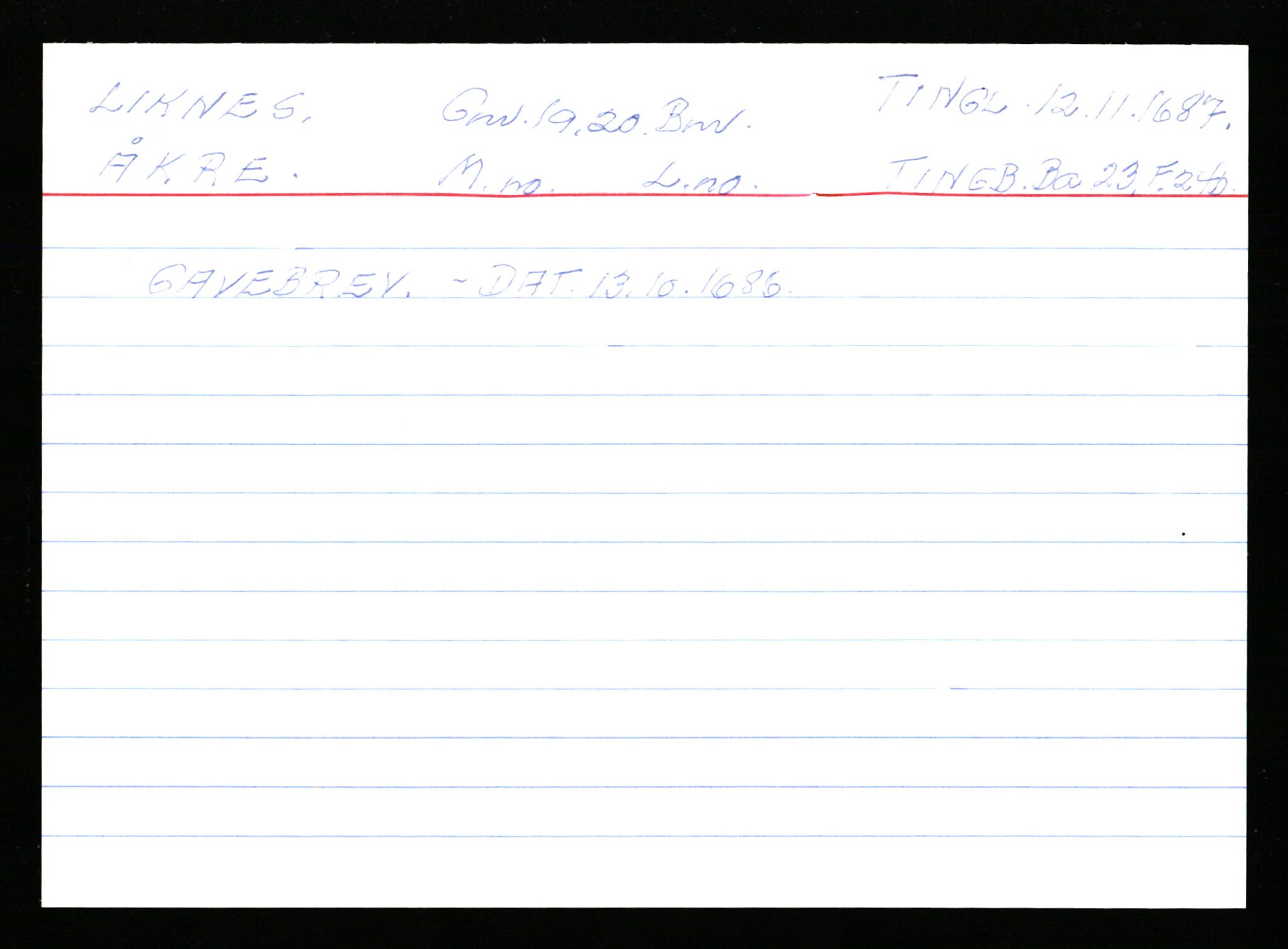 Statsarkivet i Stavanger, AV/SAST-A-101971/03/Y/Ym/L0035: Åstedskort sortert etter gårdsnavn: Leiranger - Lindanger, 1600-1950, p. 447