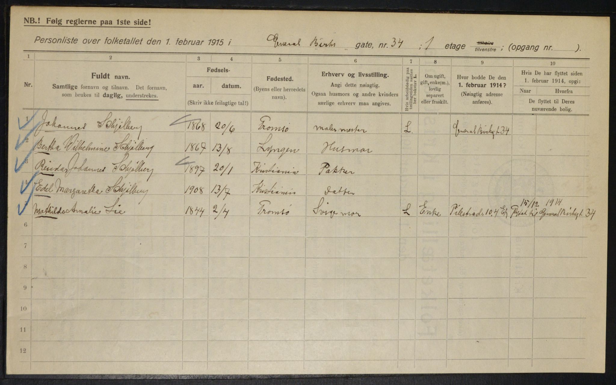 OBA, Municipal Census 1915 for Kristiania, 1915, p. 28811