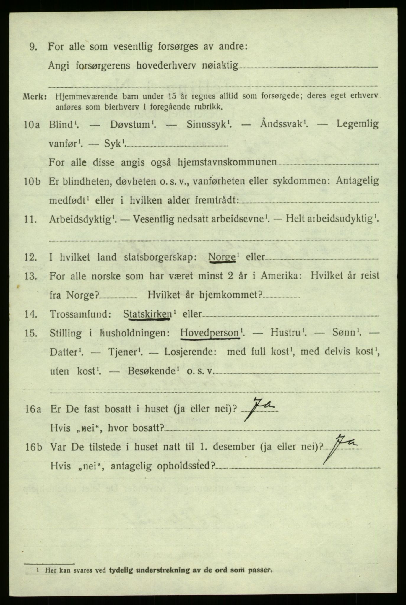 SAB, 1920 census for Sogndal, 1920, p. 5422
