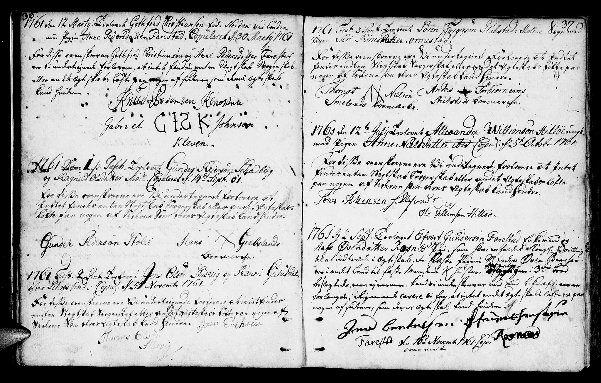 Mandal sokneprestkontor, AV/SAK-1111-0030/F/Fa/Faa/L0006: Parish register (official) no. A 6, 1755-1783, p. 36-37