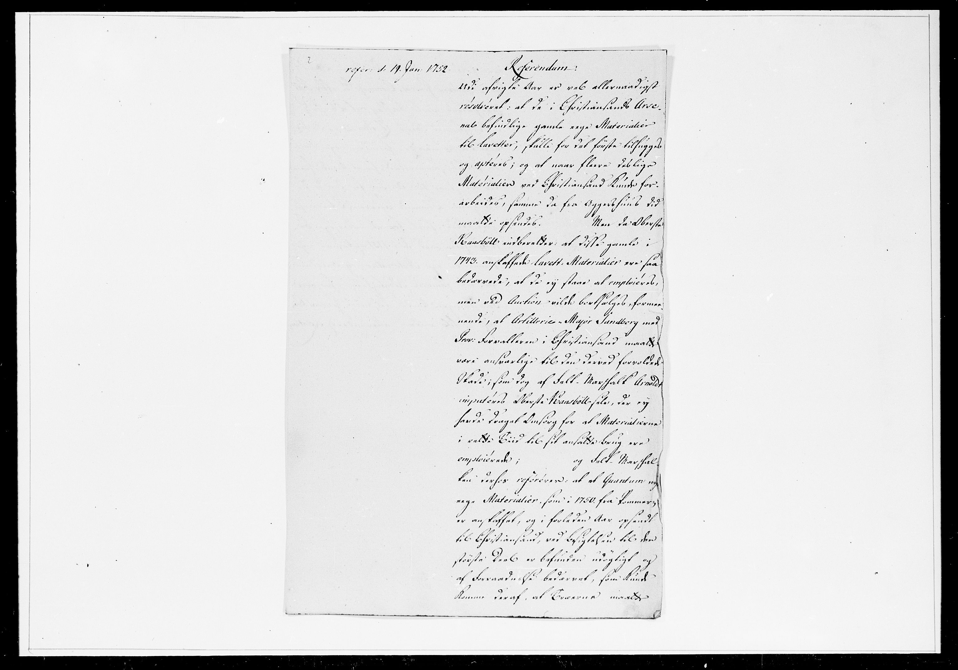 Krigskollegiet, Krigskancelliet, DRA/A-0006/-/1233-1240: Refererede sager, 1752, p. 14