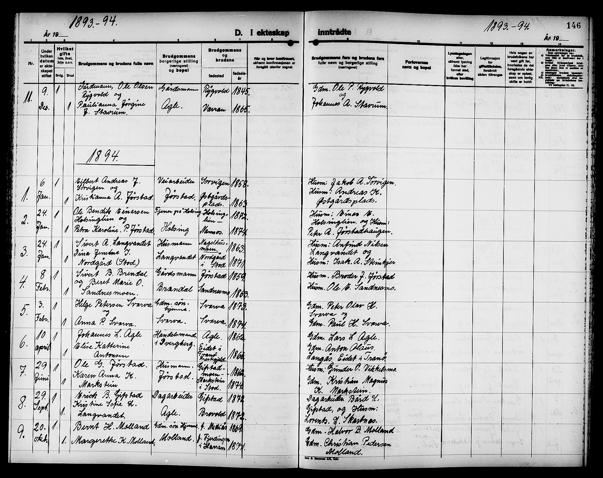 Ministerialprotokoller, klokkerbøker og fødselsregistre - Nord-Trøndelag, AV/SAT-A-1458/749/L0487: Parish register (official) no. 749D03, 1887-1902, p. 146