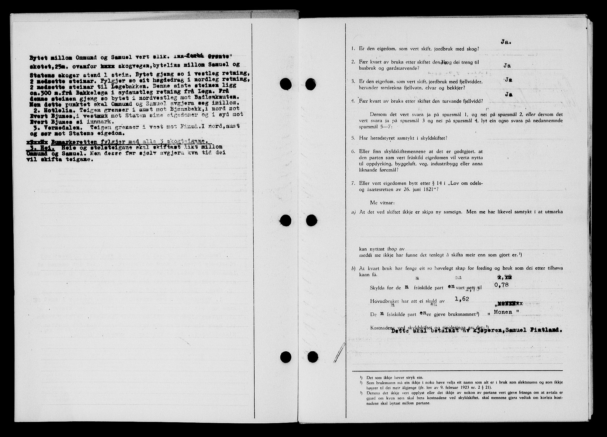 Flekkefjord sorenskriveri, AV/SAK-1221-0001/G/Gb/Gba/L0060: Mortgage book no. A-8, 1945-1946, Diary no: : 35/1946