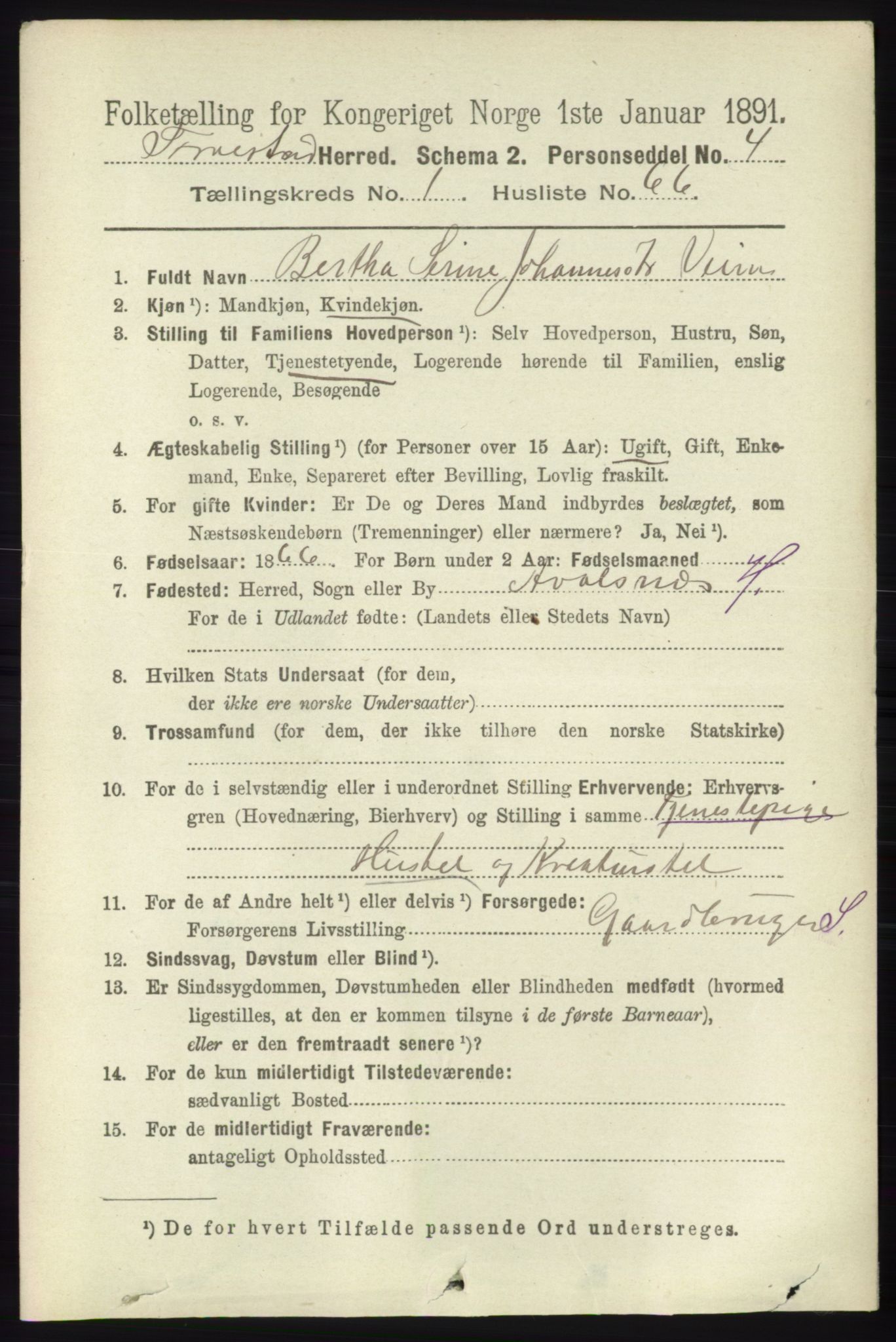 RA, 1891 census for 1152 Torvastad, 1891, p. 446