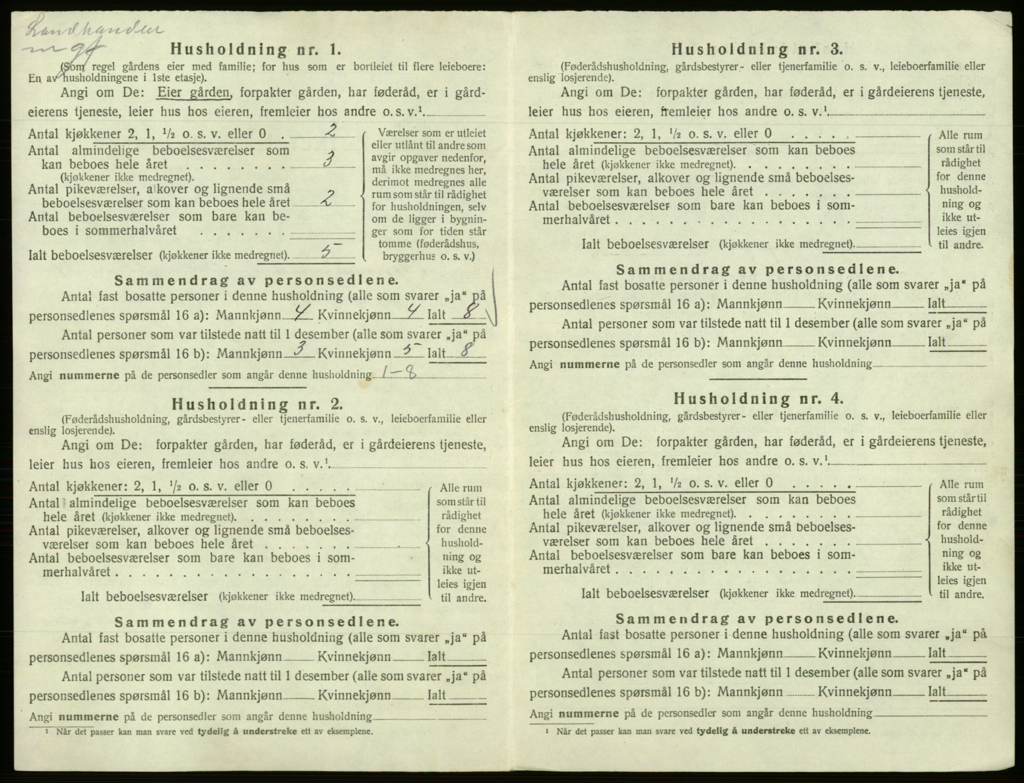 SAB, 1920 census for Samnanger, 1920, p. 844