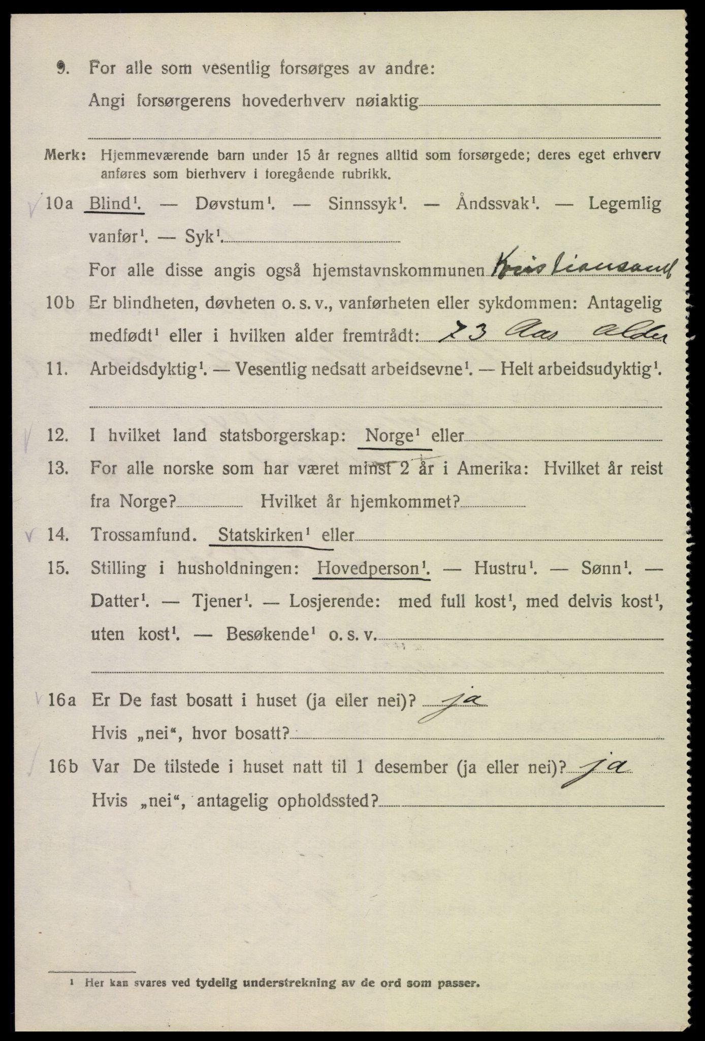 SAK, 1920 census for Vestre Moland, 1920, p. 3352