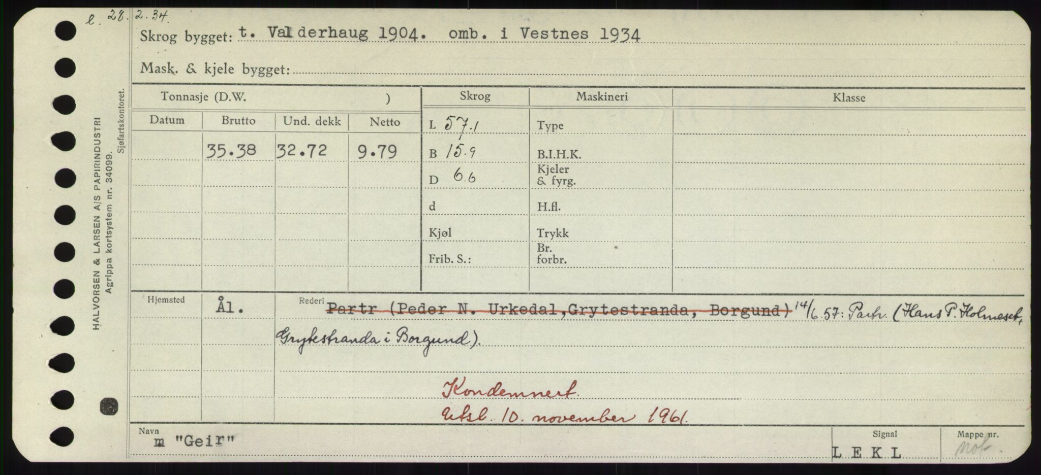 Sjøfartsdirektoratet med forløpere, Skipsmålingen, RA/S-1627/H/Hd/L0012: Fartøy, G-Glø, p. 173