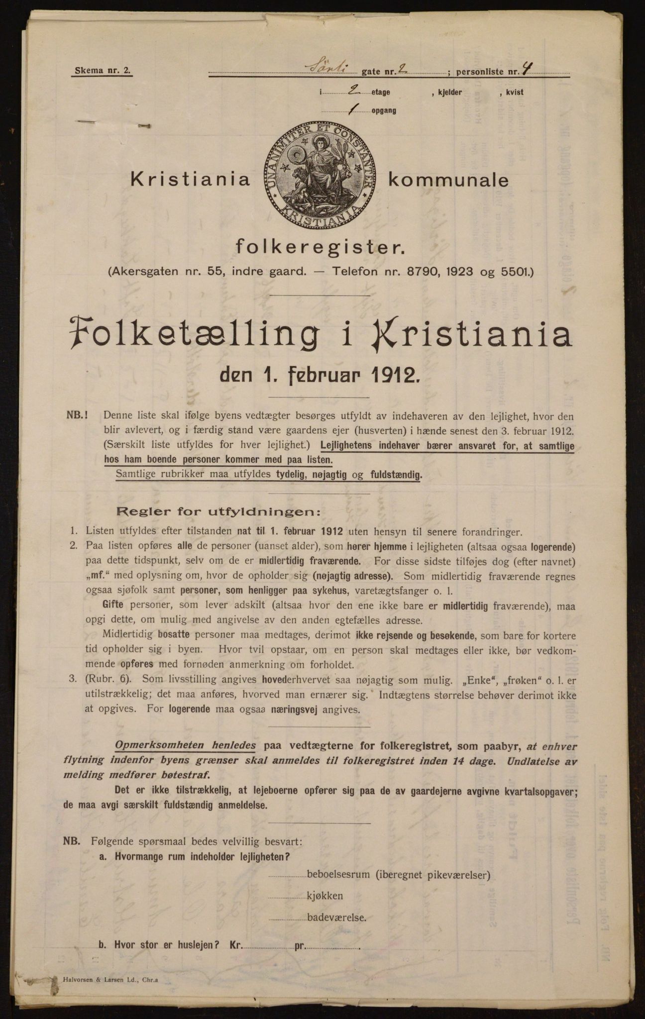 OBA, Municipal Census 1912 for Kristiania, 1912, p. 106482