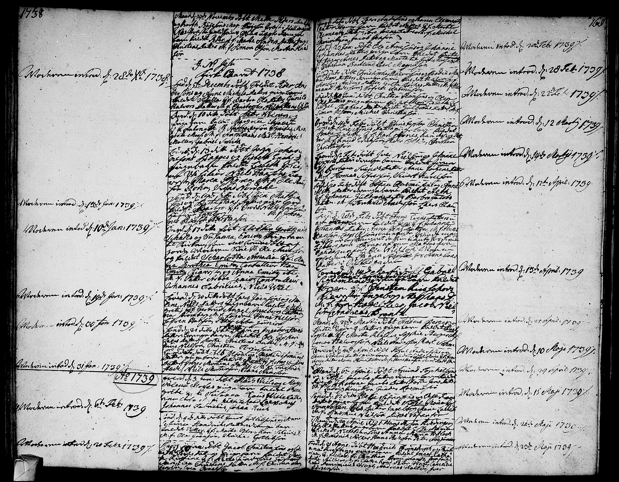 Strømsø kirkebøker, AV/SAKO-A-246/F/Fa/L0005: Parish register (official) no. I 5, 1734-1739, p. 168