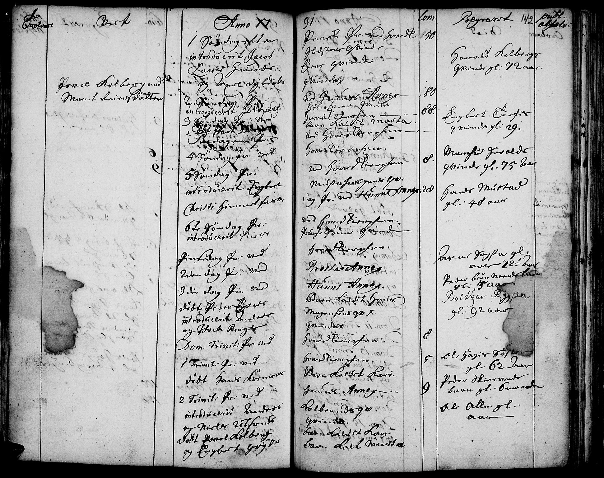 Vardal prestekontor, SAH/PREST-100/H/Ha/Haa/L0001: Parish register (official) no. 1, 1706-1748, p. 142