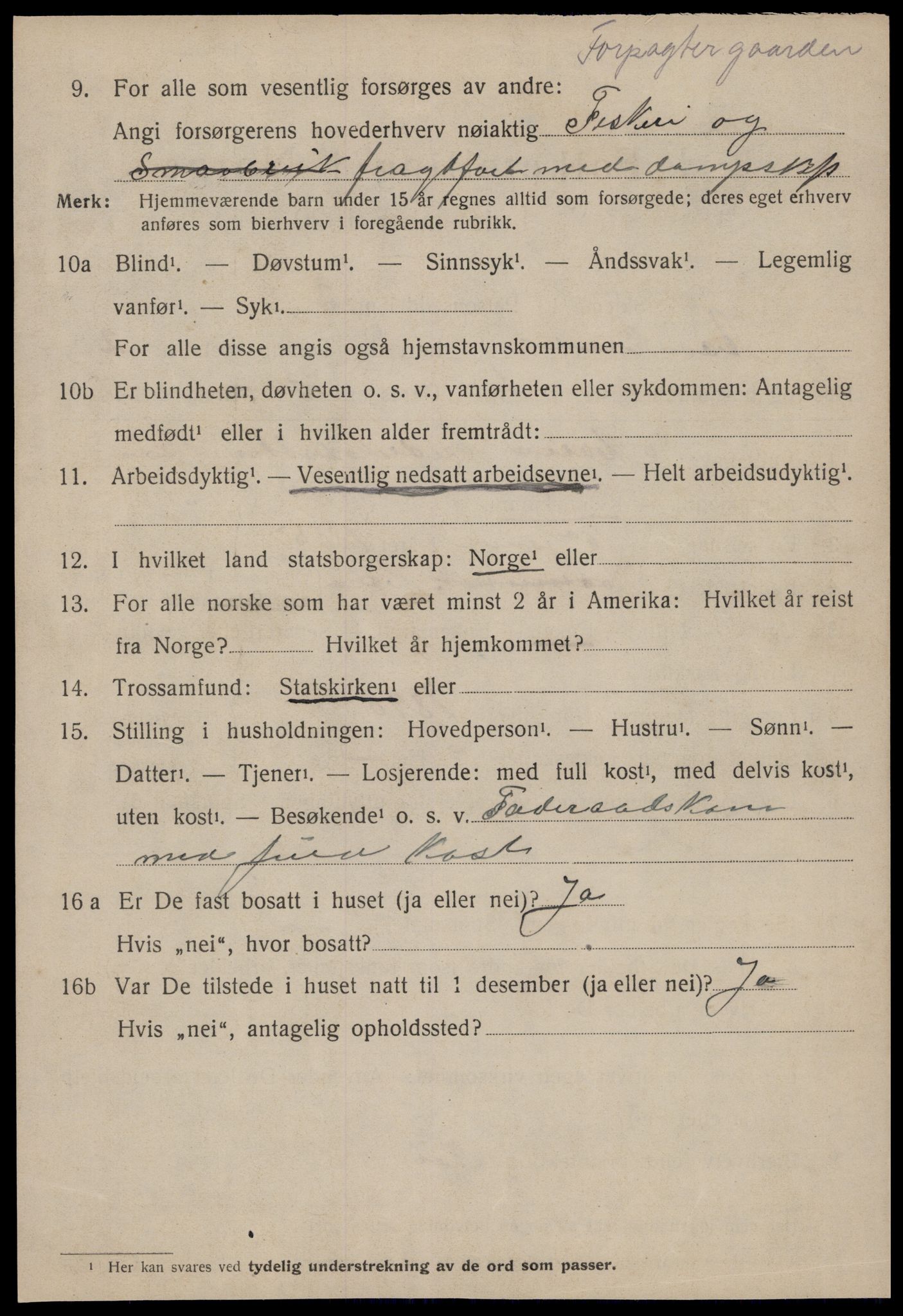 SAT, 1920 census for Åsskard, 1920, p. 1196