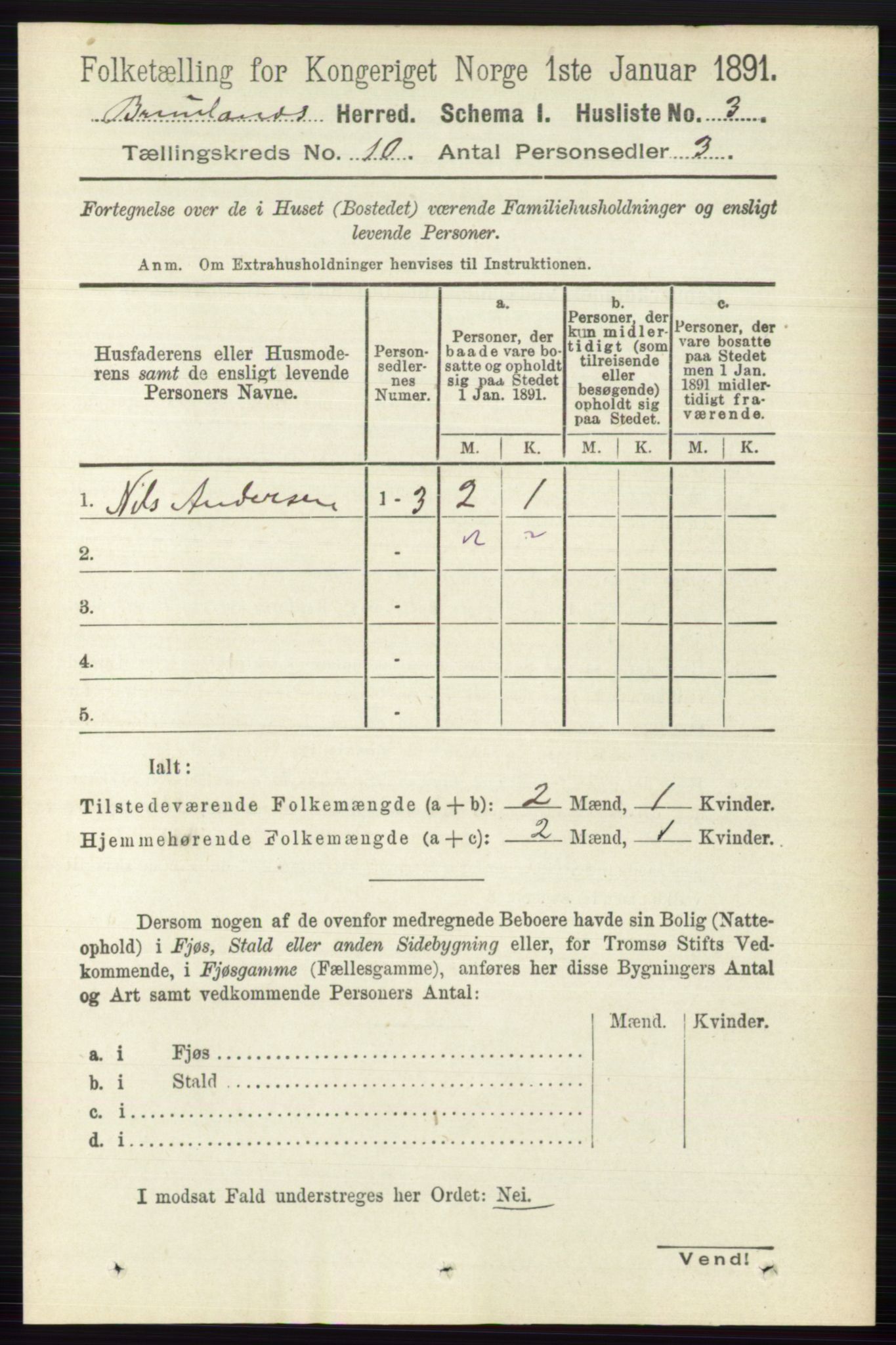 RA, 1891 census for 0726 Brunlanes, 1891, p. 4673