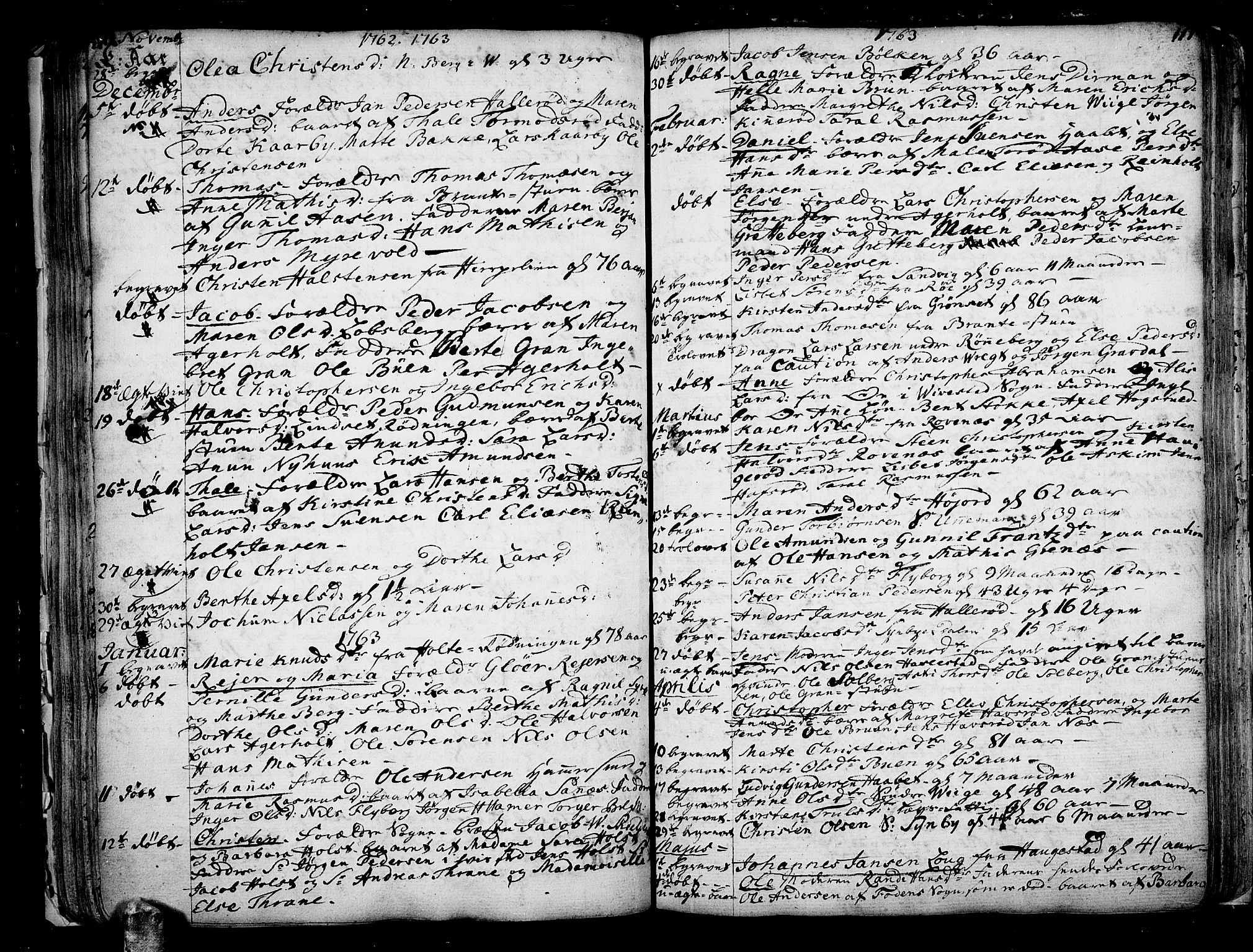 Hof kirkebøker, AV/SAKO-A-64/F/Fa/L0002: Parish register (official) no. I 2, 1746-1781, p. 110-111