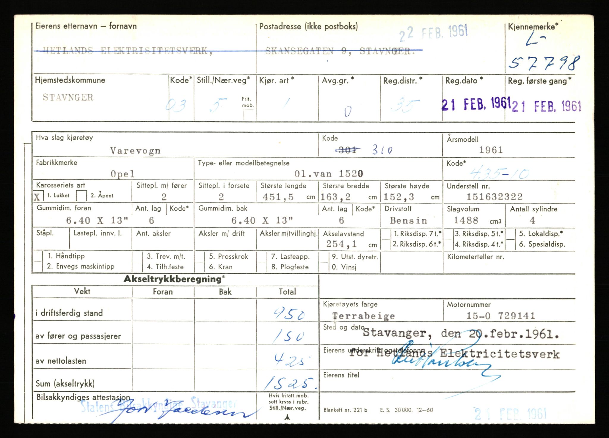 Stavanger trafikkstasjon, AV/SAST-A-101942/0/F/L0057: L-57200 - L-57999, 1930-1971, p. 1909