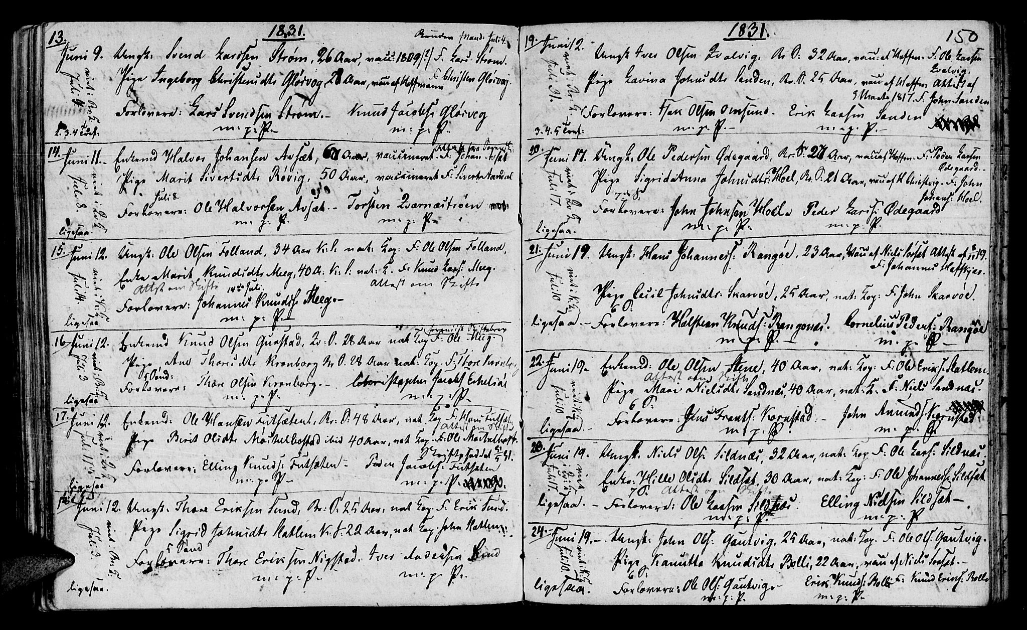 Ministerialprotokoller, klokkerbøker og fødselsregistre - Møre og Romsdal, AV/SAT-A-1454/568/L0795: Parish register (official) no. 568A04, 1802-1845, p. 150