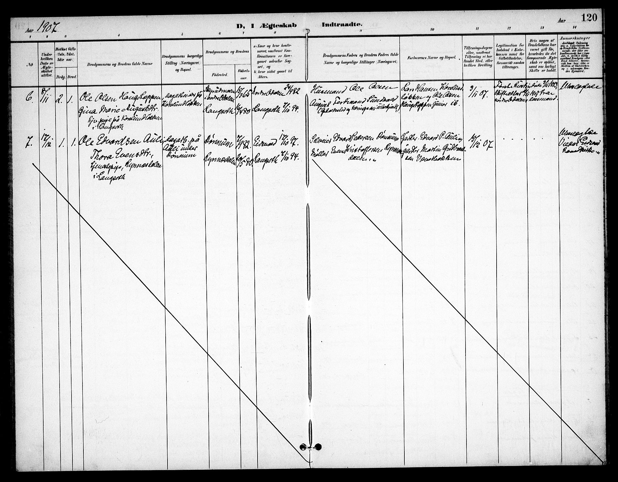 Eidsvoll prestekontor Kirkebøker, AV/SAO-A-10888/F/Fb/L0002: Parish register (official) no. II 2, 1897-1907, p. 120