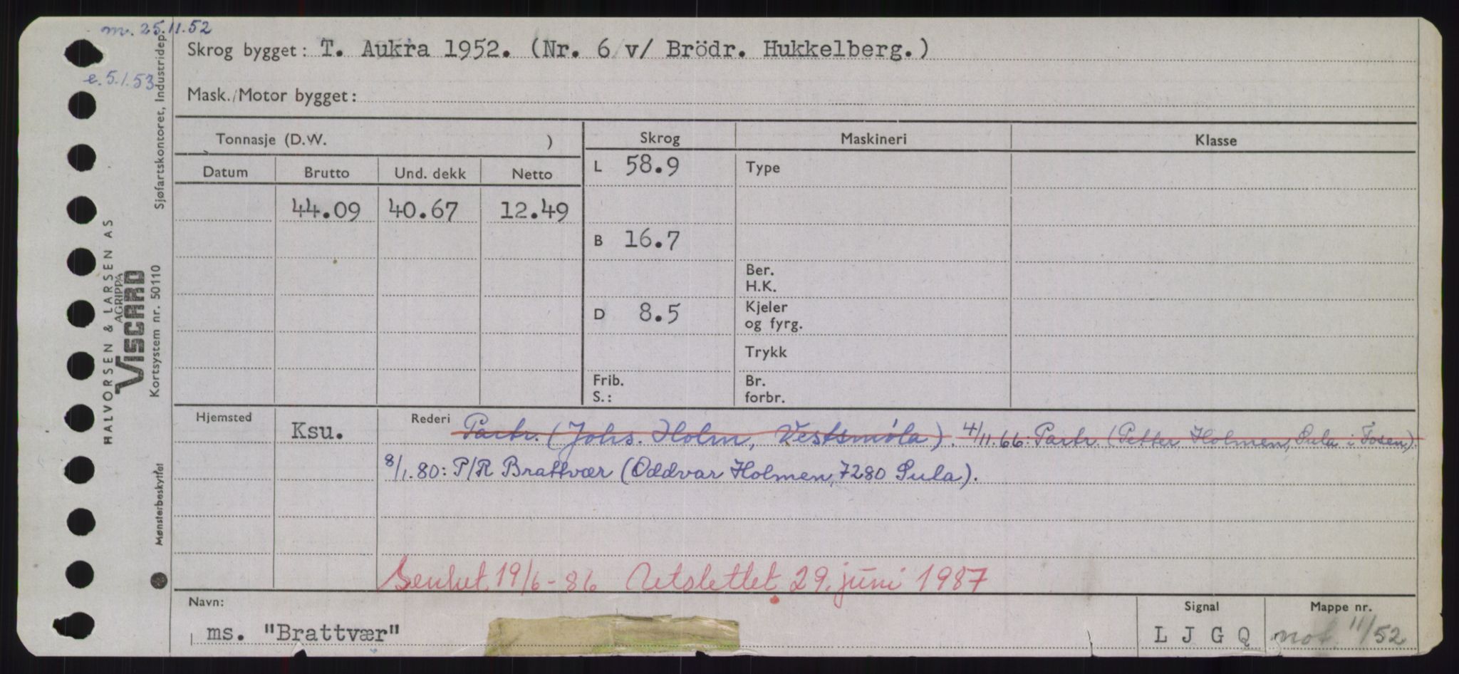 Sjøfartsdirektoratet med forløpere, Skipsmålingen, RA/S-1627/H/Hd/L0005: Fartøy, Br-Byg, p. 139