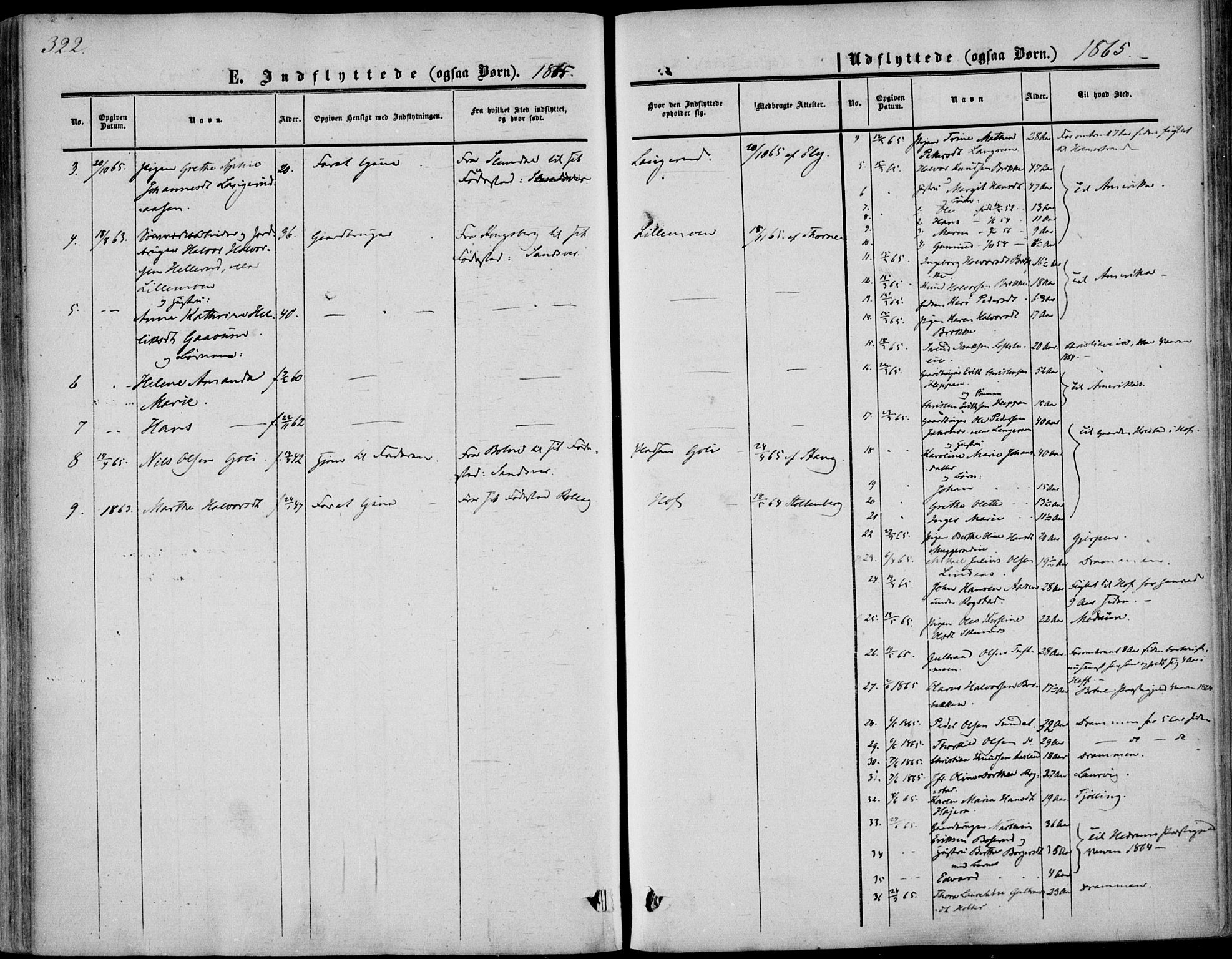 Sandsvær kirkebøker, SAKO/A-244/F/Fa/L0006: Parish register (official) no. I 6, 1857-1868, p. 322