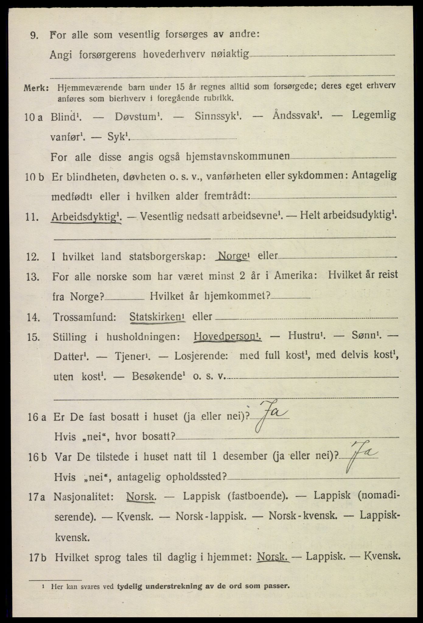 SAT, 1920 census for Hadsel, 1920, p. 7677