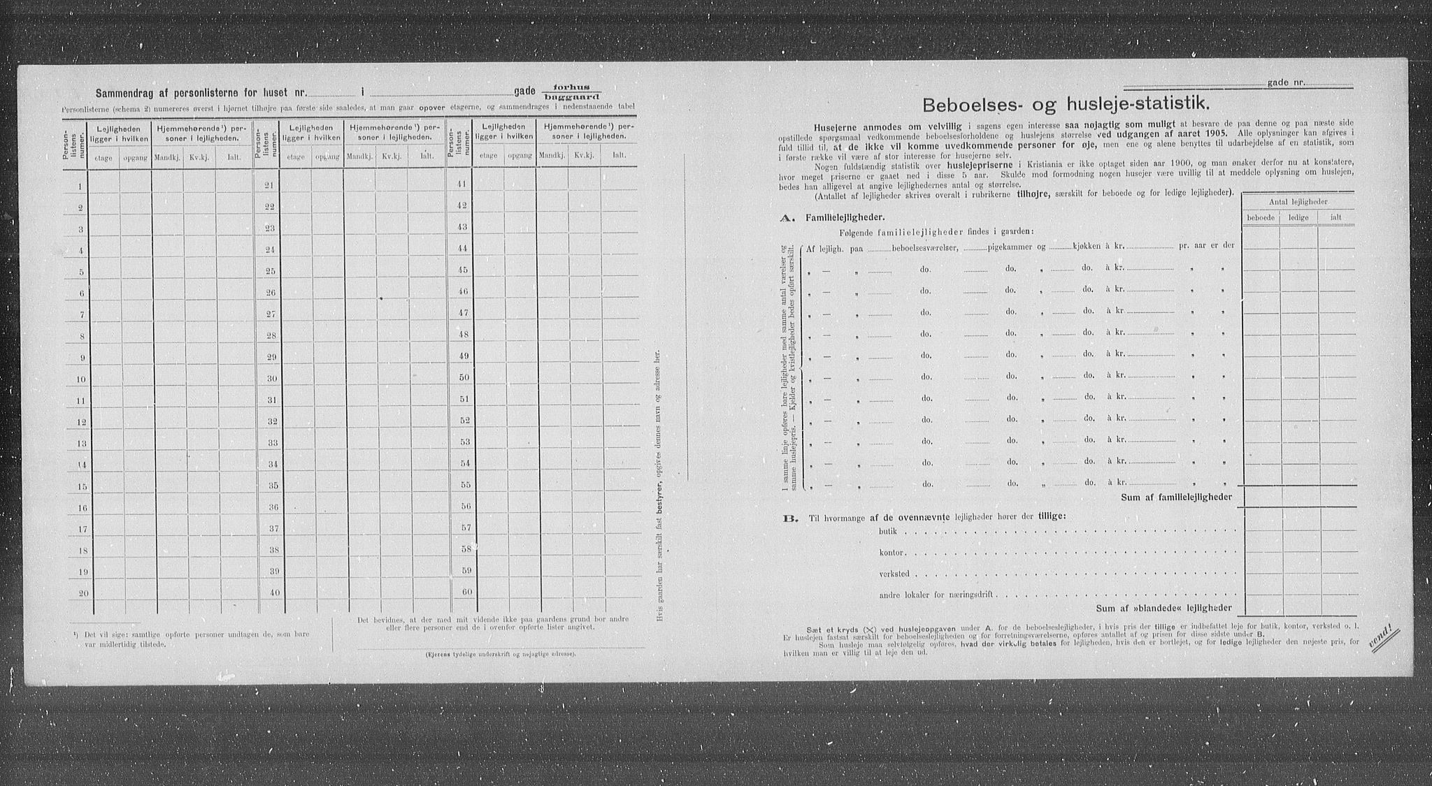 OBA, Municipal Census 1905 for Kristiania, 1905, p. 18034