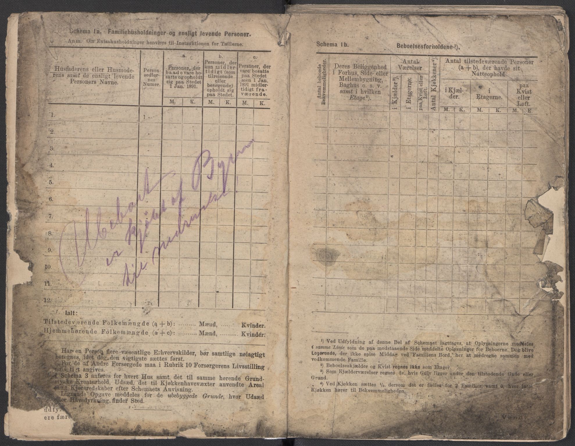 RA, 1891 Census for 1301 Bergen, 1891, p. 1209