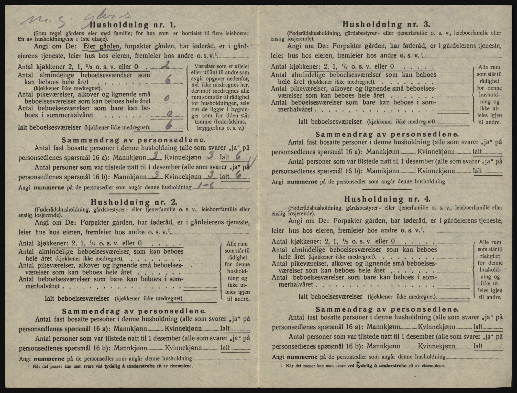 SAO, 1920 census for Glemmen, 1920, p. 2830