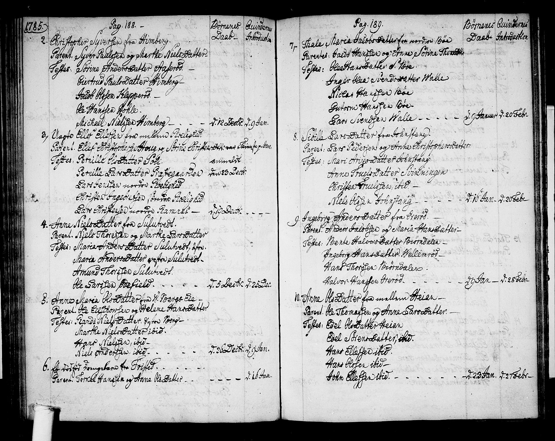 Ramnes kirkebøker, AV/SAKO-A-314/F/Fa/L0002: Parish register (official) no. I 2, 1773-1790, p. 188-189