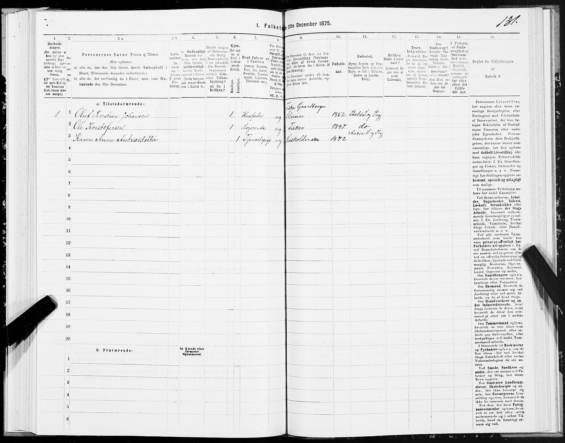 SAT, 1875 census for 1843L Bodø/Bodø, 1875, p. 4131