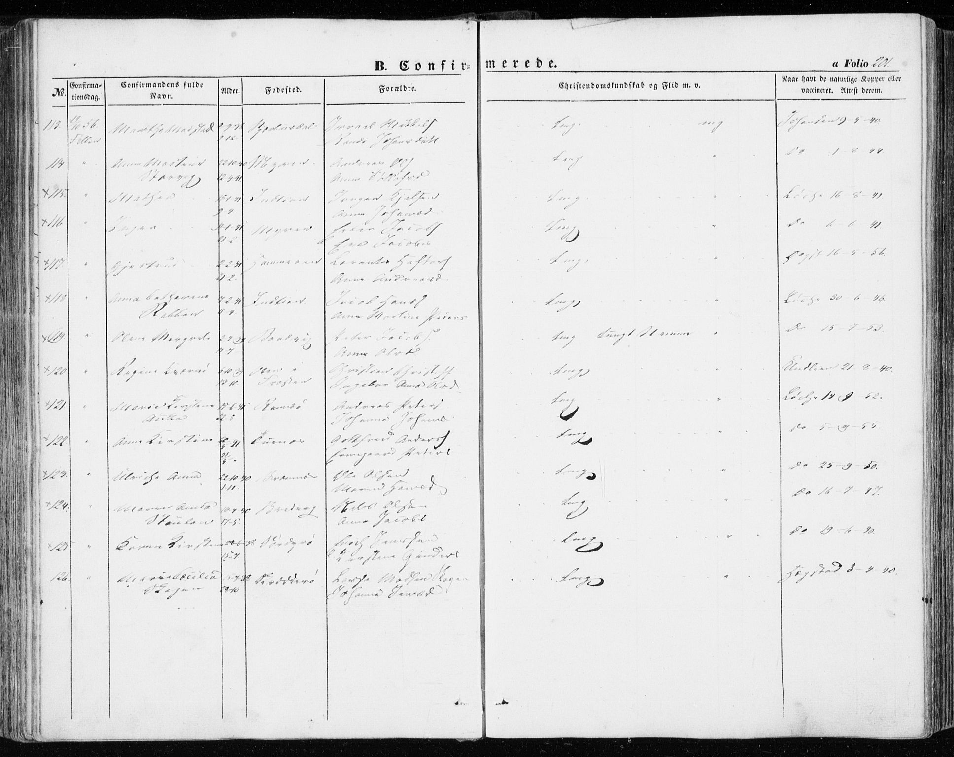 Ministerialprotokoller, klokkerbøker og fødselsregistre - Sør-Trøndelag, SAT/A-1456/634/L0530: Parish register (official) no. 634A06, 1852-1860, p. 201
