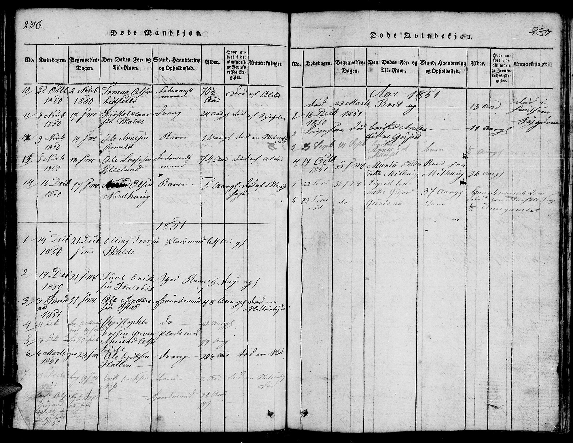 Ministerialprotokoller, klokkerbøker og fødselsregistre - Møre og Romsdal, SAT/A-1454/557/L0683: Parish register (copy) no. 557C01, 1818-1862, p. 236-237