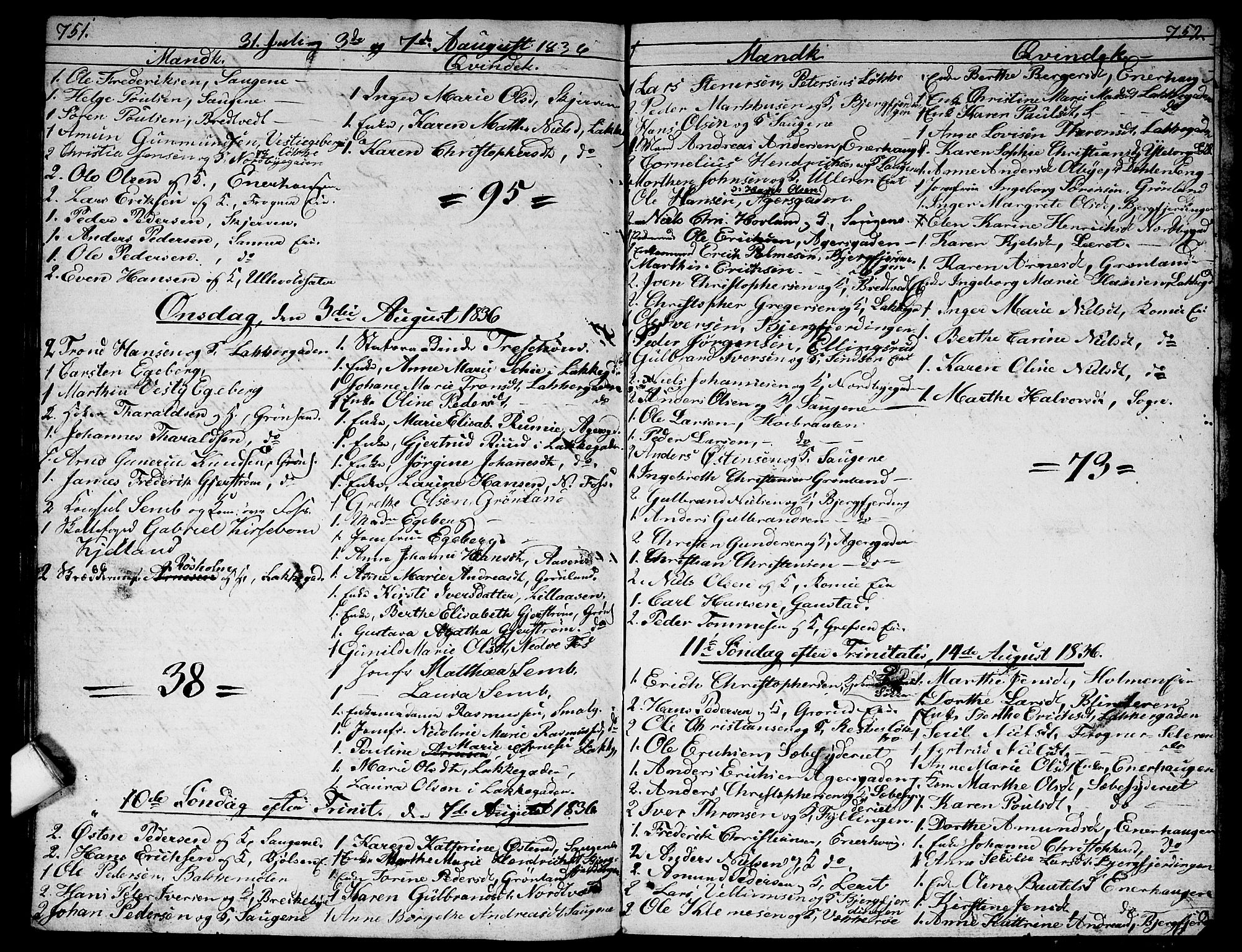 Aker prestekontor kirkebøker, AV/SAO-A-10861/G/L0003: Parish register (copy) no. 3, 1819-1836, p. 751-752