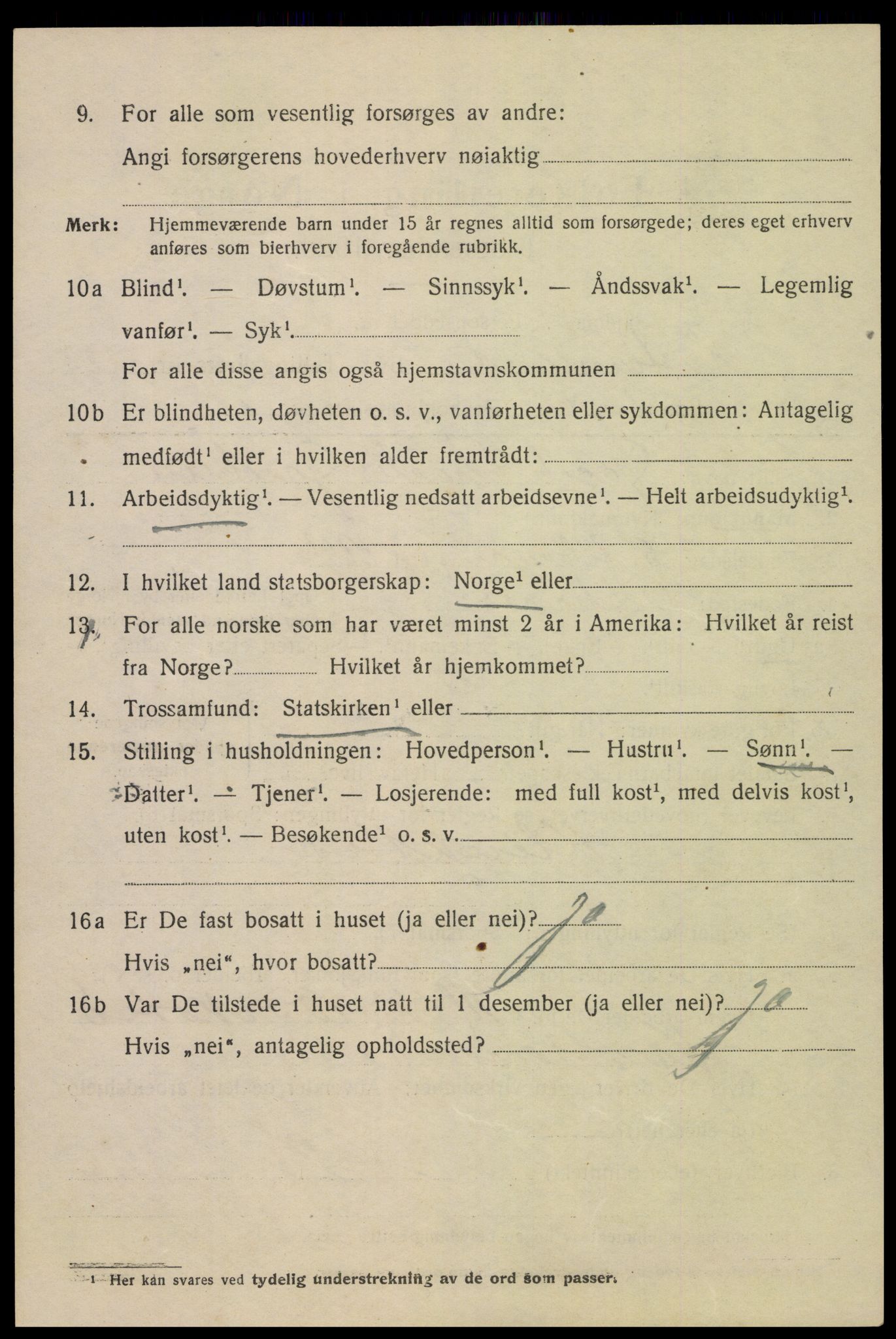 SAK, 1920 census for Kristiansand, 1920, p. 41654